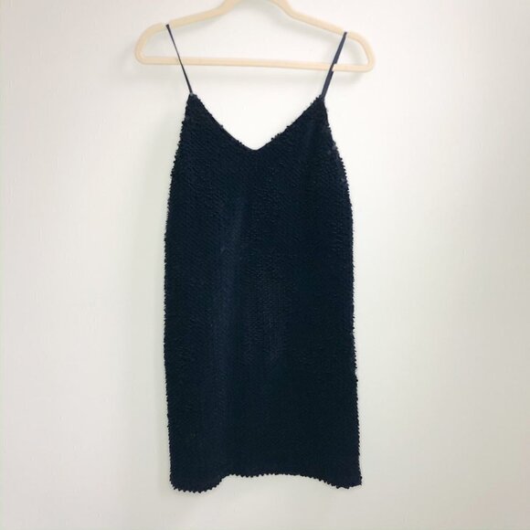 Navy Velvet Sequin Shift Dress - NWT - HOLIDAY DRESS - Picture 2 of 7